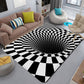 Funky Living Room Rug Multi-Colored Cartoon 3D Print Carpet Synthetics Anti-Slip Backing Stain-Resistant Rug Black-White Clearhalo 'Area Rug' 'Rug' 2215856