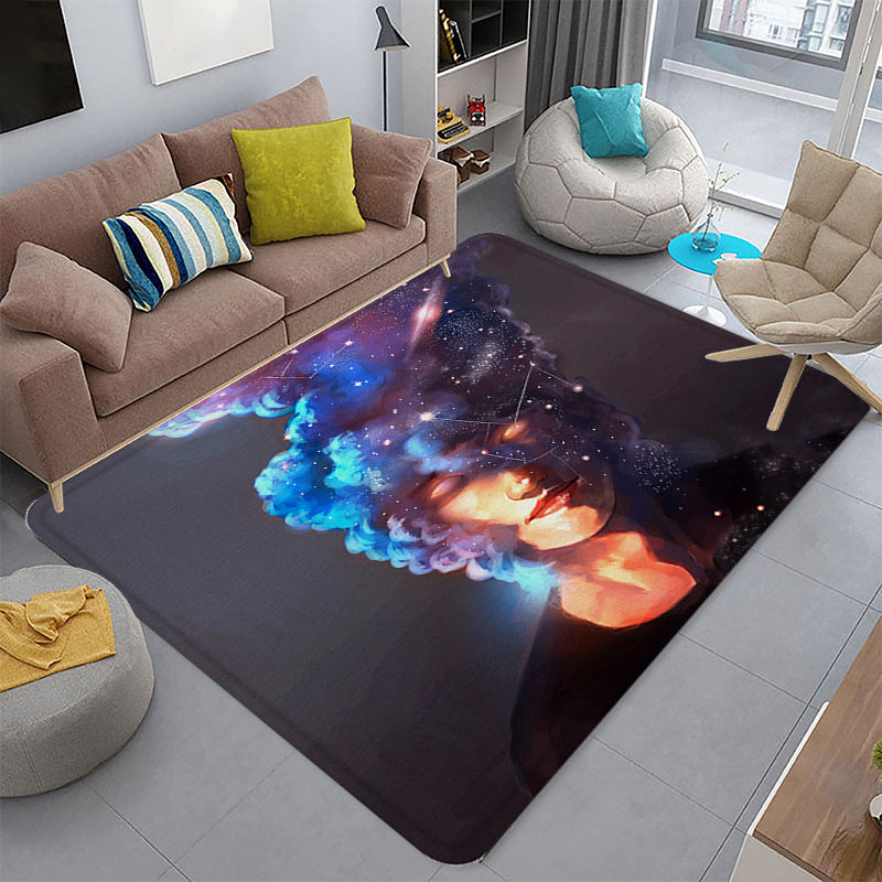 Funky Living Room Rug Multi-Colored Cartoon 3D Print Carpet Synthetics Anti-Slip Backing Stain-Resistant Rug Grey Clearhalo 'Area Rug' 'Rug' 2215861