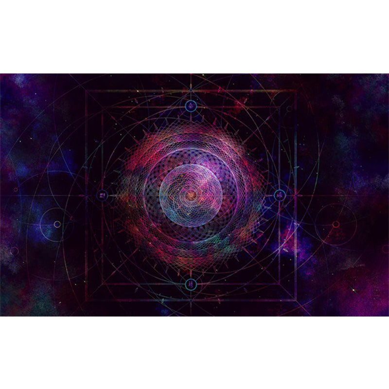 Calming Childrens Rug Multi-Color 3D Starry Sky Pattern Carpet Polypropylene Non-Slip Machine Washable Rug Purple-Pink Clearhalo 'Area Rug' 'Rug' 2215894