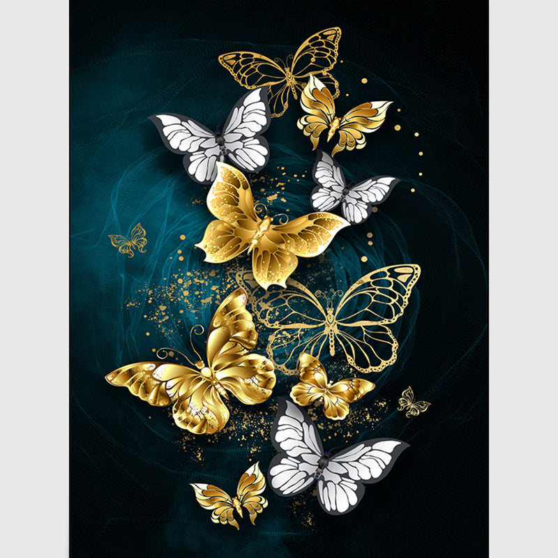 Novelty Butterfly Pattern Rug Multi-Color Polyster Carpet Anti-Slip Backing Machine Washable Indoor Rug for Living Room Yellow Clearhalo 'Area Rug' 'Rug' 2215903
