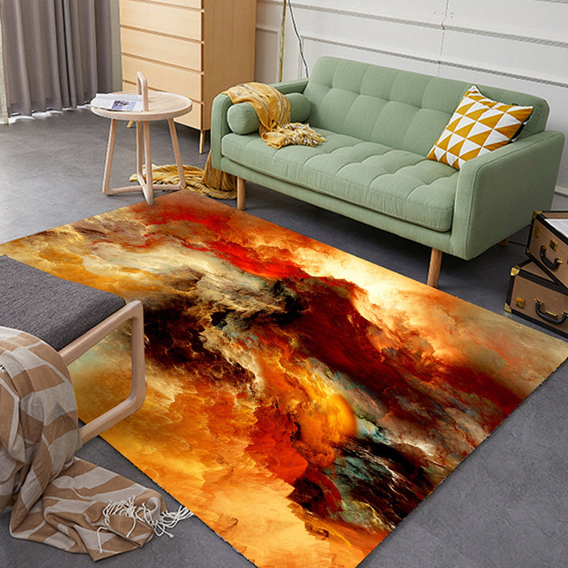 Multi Colored Relaxing Rug Cotton Blend Cartoon Pattern Indoor Rug Machine Washable Anti-Slip Rug for Decor Clearhalo 'Area Rug' 'Rug' 2215906