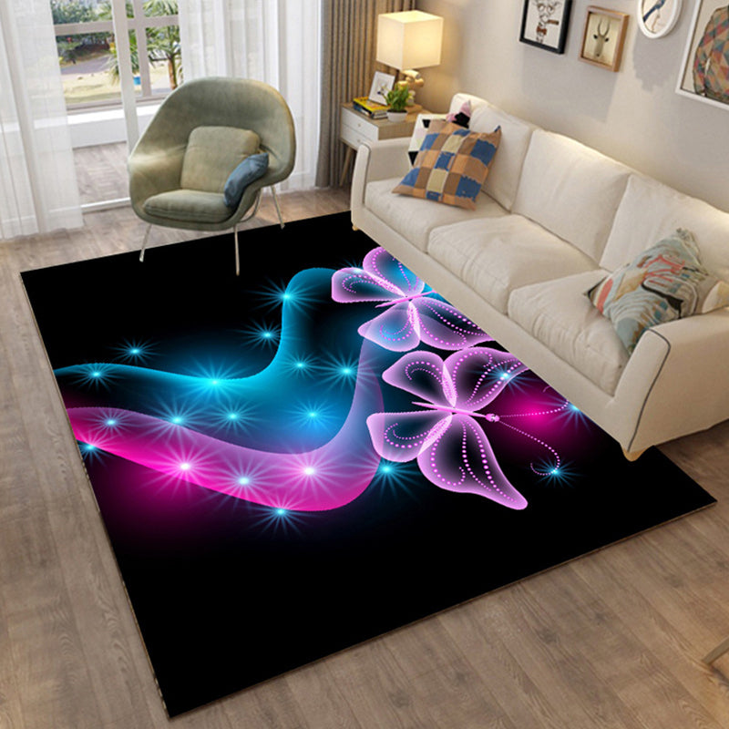 Multi Colored Relaxing Rug Cotton Blend Cartoon Pattern Indoor Rug Machine Washable Anti-Slip Rug for Decor Clearhalo 'Area Rug' 'Rug' 2215915