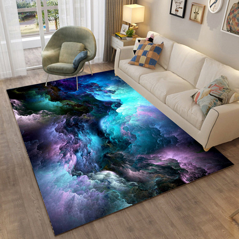 Multi Colored Relaxing Rug Cotton Blend Cartoon Pattern Indoor Rug Machine Washable Anti-Slip Rug for Decor Clearhalo 'Area Rug' 'Rug' 2215927