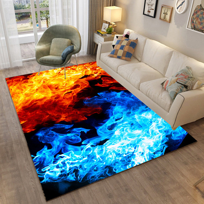 Multi Colored Relaxing Rug Cotton Blend Cartoon Pattern Indoor Rug Machine Washable Anti-Slip Rug for Decor Clearhalo 'Area Rug' 'Rug' 2215928