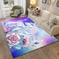 Multi Colored Relaxing Rug Cotton Blend Cartoon Pattern Indoor Rug Machine Washable Anti-Slip Rug for Decor Purple-Pink Clearhalo 'Area Rug' 'Rug' 2215929