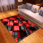 Contemporary Decoration Rug Multicolored 3D Colorblock Carpet Synthetics Easy Care Anti-Slip Stain-Resistant Rug Red-Black Clearhalo 'Area Rug' 'Rug' 2215947