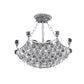 Chrome Dome Chandelier Light Contemporary 12 Lights Faceted Crystal Ball Ceiling Light for Dining Room Clearhalo 'Ceiling Lights' 'Chandeliers' 'Modern Chandeliers' 'Modern' Lighting' 221596
