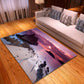 Multi Colored Beach Print Rug Polypropylene Trendy Area Carpet Non-Slip Backing Pet Friendly Rug for Parlor Purple-Pink Clearhalo 'Area Rug' 'Rug' 2215982