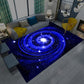Multicolor Novelty Rug Synthetics Starry Sky Area Rug Anti-Slip Backing Pet Friendly Carpet for Living Room Blue-Black Clearhalo 'Area Rug' 'Rug' 2216009