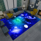 Multicolor Novelty Rug Synthetics Starry Sky Area Rug Anti-Slip Backing Pet Friendly Carpet for Living Room Aqua Clearhalo 'Area Rug' 'Rug' 2216015