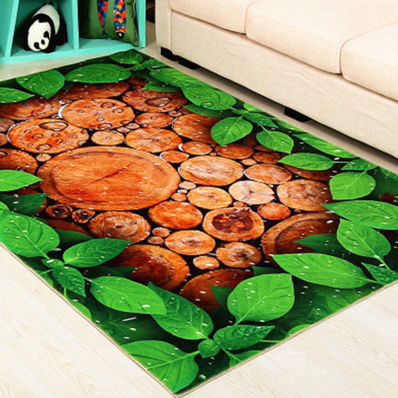 Funky Childrens Rug Multi-Colored 3D Patterned Polyster Area Rug Washable Pet Friendly Easy Care Carpet Brown Clearhalo 'Area Rug' 'Rug' 2216020