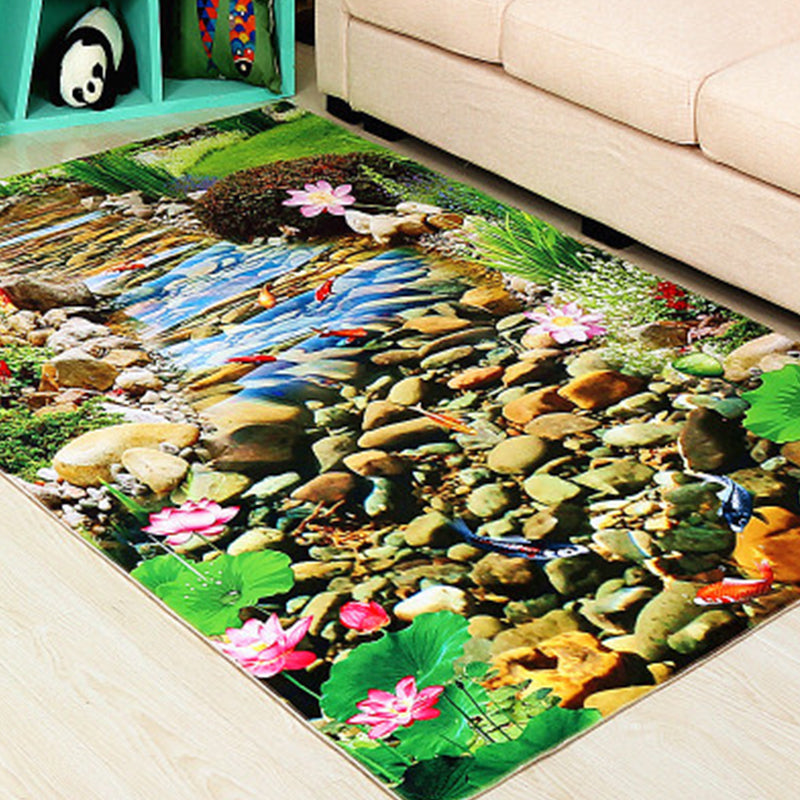 Funky Childrens Rug Multi-Colored 3D Patterned Polyster Area Rug Washable Pet Friendly Easy Care Carpet Light Brown Clearhalo 'Area Rug' 'Rug' 2216026