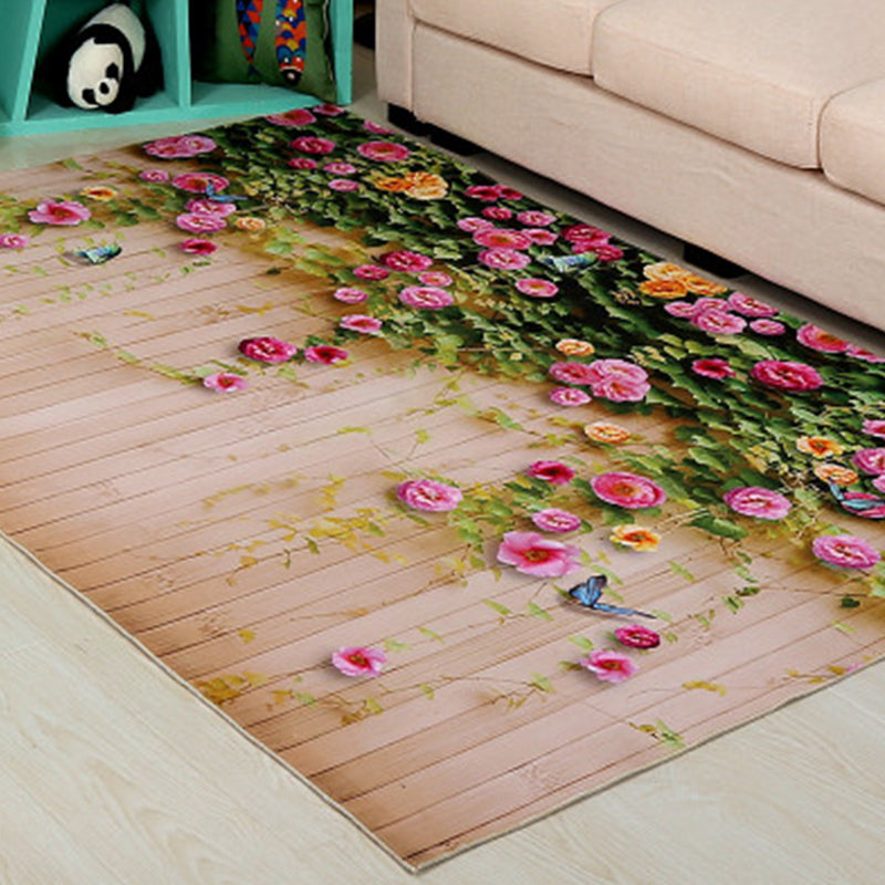 Funky Childrens Rug Multi-Colored 3D Patterned Polyster Area Rug Washable Pet Friendly Easy Care Carpet Pink Clearhalo 'Area Rug' 'Rug' 2216027