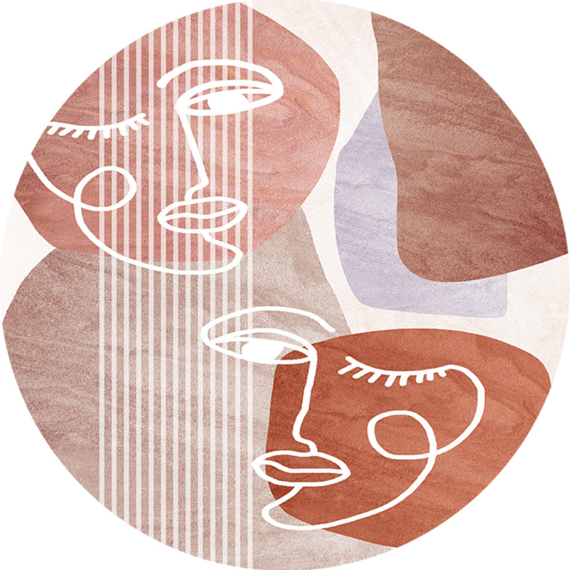 Multi Color Creative Rug Cotton Blend Colorblock Area Carpet Non-Slip Washable Rug for Parlor Light Brown Clearhalo 'Area Rug' 'Rug' 2216065