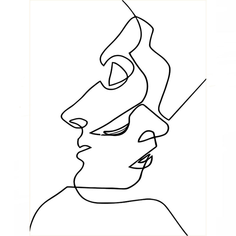 Simplicity Bedroom Rug Multi-Colored Abstract Cartoon Area Rug Polyster Pet Friendly Anti-Slip Carpet White Clearhalo 'Area Rug' 'Rug' 2216081