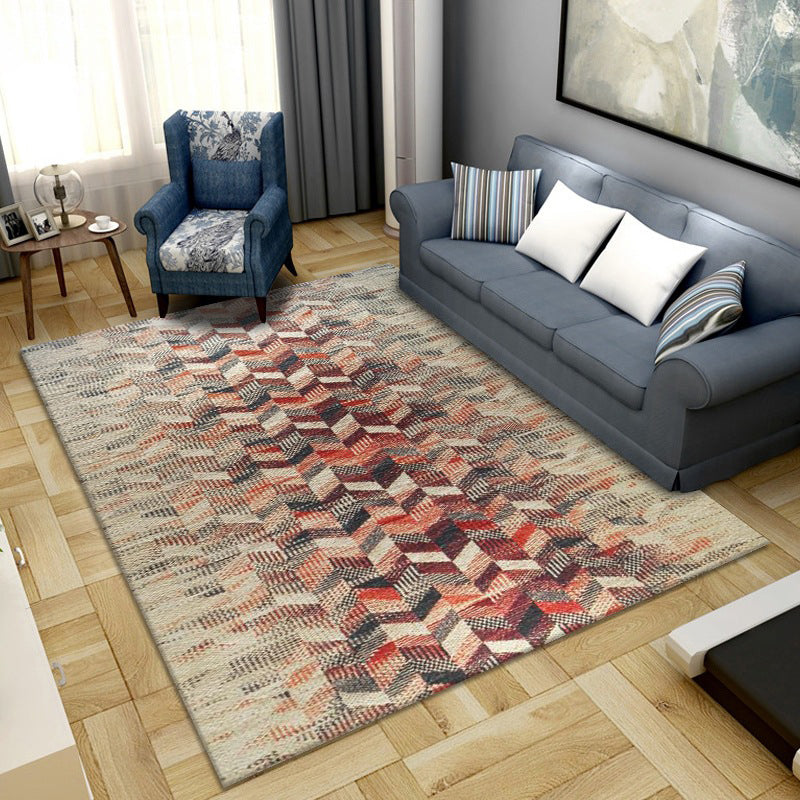 Simple Color Block Rug Multi-Color Synthetics Area Carpet Non-Slip Backing Washable Easy Care Rug for Living Room Clearhalo 'Area Rug' 'Rug' 2216099