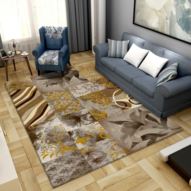 Simple Color Block Rug Multi-Color Synthetics Area Carpet Non-Slip Backing Washable Easy Care Rug for Living Room Clearhalo 'Area Rug' 'Rug' 2216105