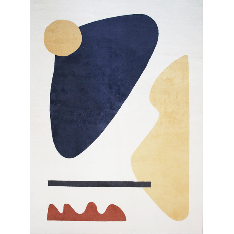 Southwestern Abstract Painting Rug Multicolored Cotton Blend Rug Non-Slip Pet Friendly Area Carpet for Decor Navy Clearhalo 'Area Rug' 'Rug' 2216122