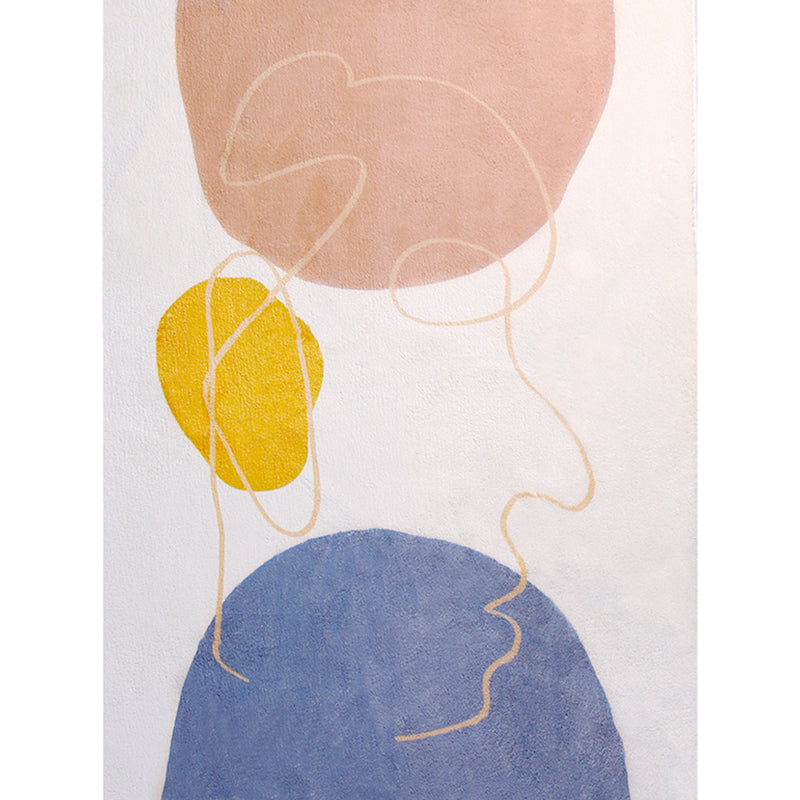 Southwestern Abstract Painting Rug Multicolored Cotton Blend Rug Non-Slip Pet Friendly Area Carpet for Decor Blue Clearhalo 'Area Rug' 'Rug' 2216123