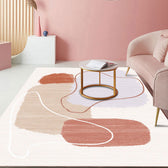 Classic Living Room Rug Multi-Color Colorblock Carpet Cotton Blend Pet ...