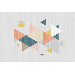 Classic Living Room Rug Multi-Color Colorblock Carpet Cotton Blend Pet ...