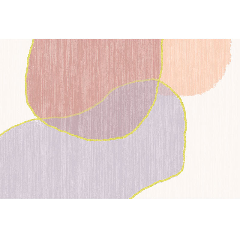 Classic Living Room Rug Multi-Color Colorblock Carpet Cotton Blend Pet Friendly Easy Care Rug Light Purple Clearhalo 'Area Rug' 'Rug' 2216131