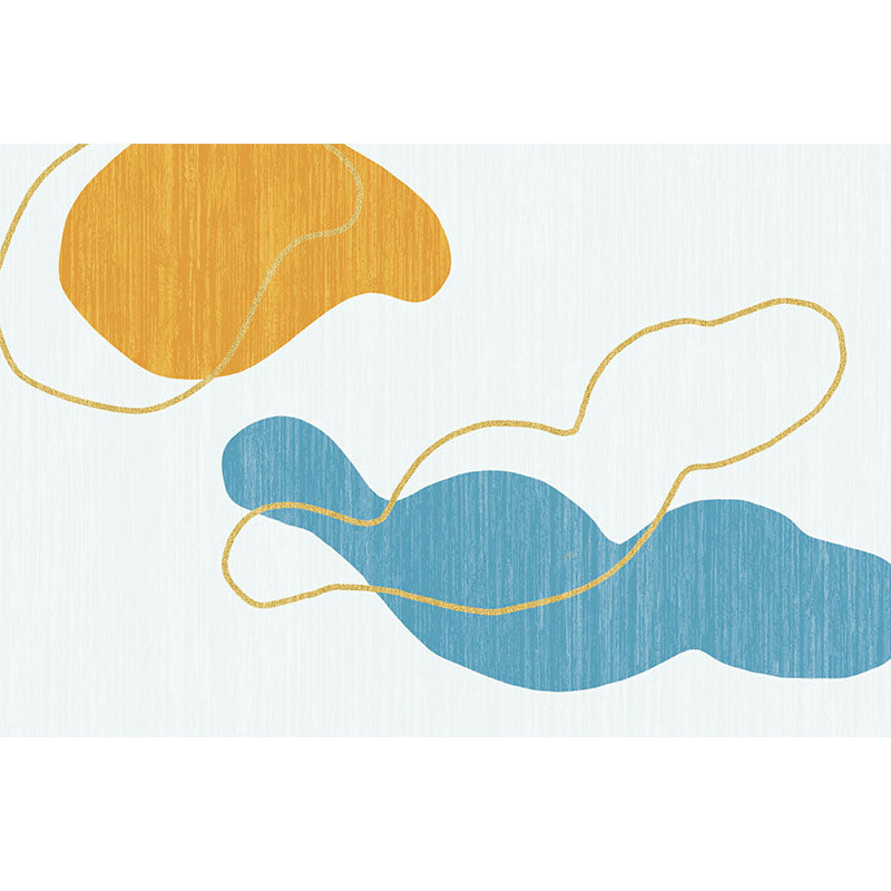 Classic Living Room Rug Multi-Color Colorblock Carpet Cotton Blend Pet Friendly Easy Care Rug Light Blue Clearhalo 'Area Rug' 'Rug' 2216137