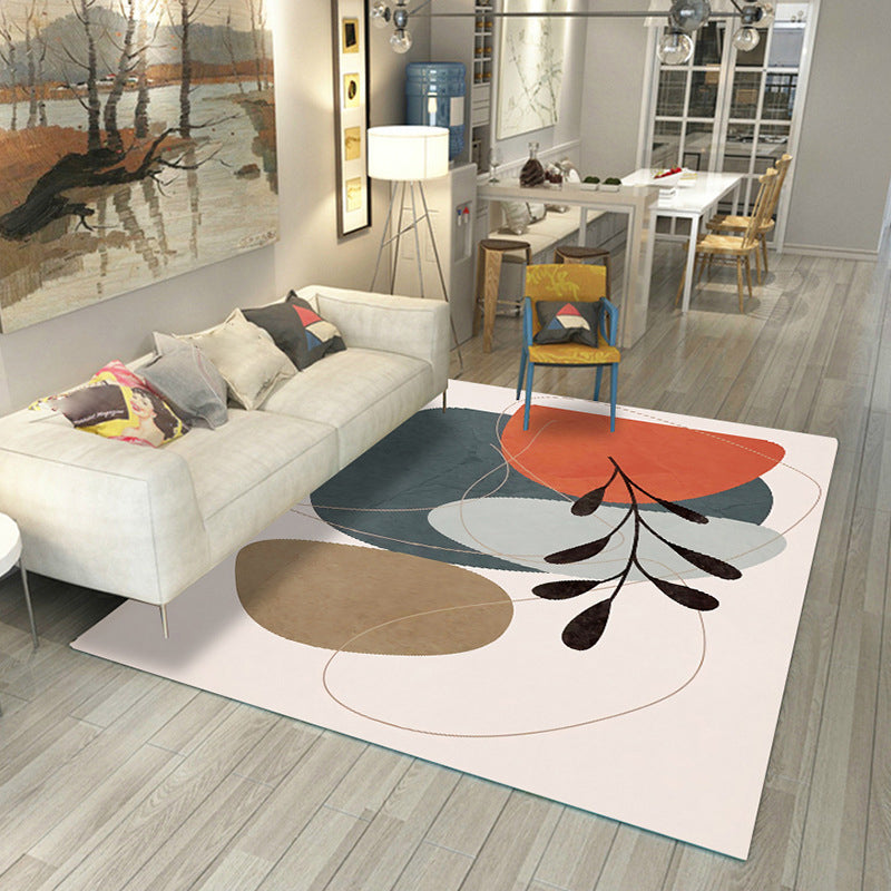 Japanese Rug Polyster Colorblocked Area Carpet Anti-Slip Washable Indoor Rug for Parlor Red Clearhalo 'Area Rug' 'Rug' 2216155