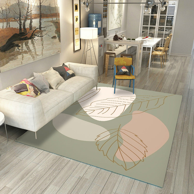 Japanese Rug Polyster Colorblocked Area Carpet Anti-Slip Washable Indoor Rug for Parlor Gray-Green Clearhalo 'Area Rug' 'Rug' 2216158