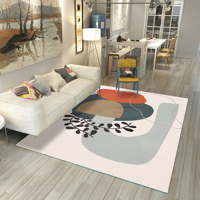 Japanese Rug Polyster Colorblocked Area Carpet Anti-Slip Washable Indoor Rug for Parlor Coffee Clearhalo 'Area Rug' 'Rug' 2216160
