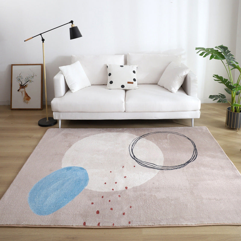 Comfort Living Room Rug Multi-Colored Cartoon Print Carpet Non-Slip Backing Pet Friendly Area Rug Gray-Pink Clearhalo 'Area Rug' 'Rug' 2216180