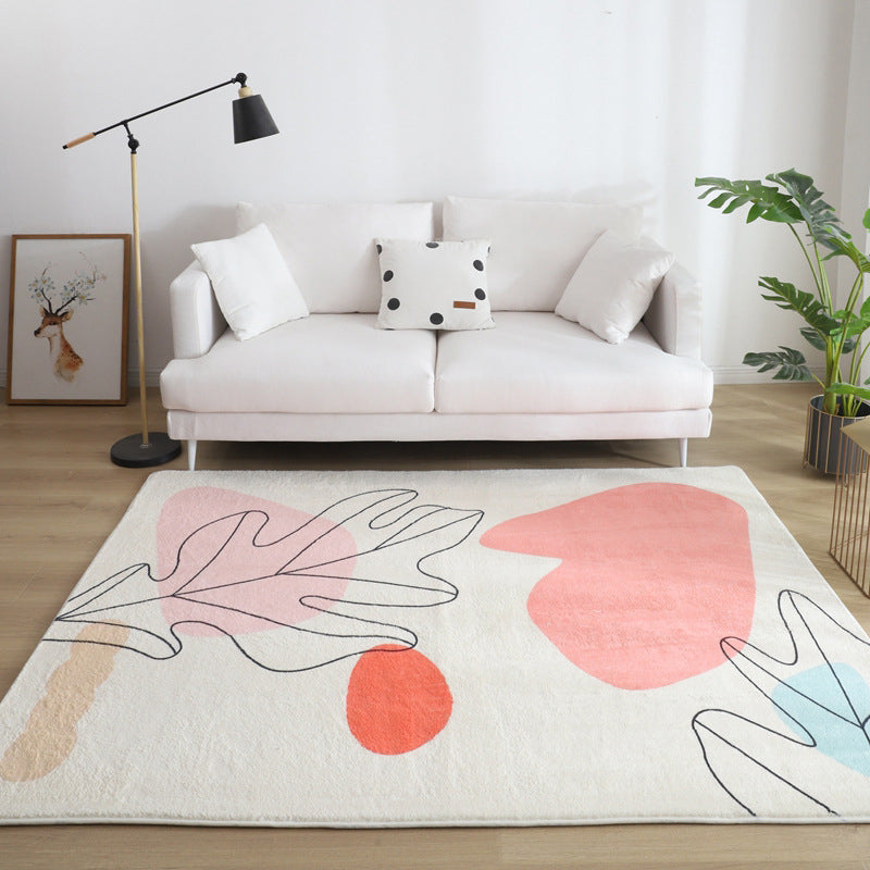 Comfort Living Room Rug Multi-Colored Cartoon Print Carpet Non-Slip Backing Pet Friendly Area Rug Orange-Red Clearhalo 'Area Rug' 'Rug' 2216188
