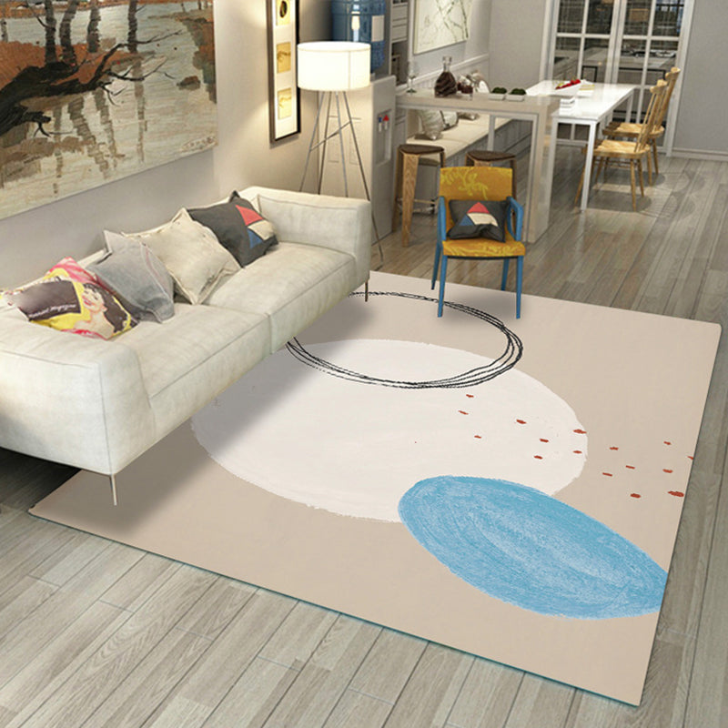 Morandi Color Parlor Rug Western Colorblock Carpet Synthetics Non-Slip Washable Indoor Rug Blue Clearhalo 'Area Rug' 'Rug' 2216198