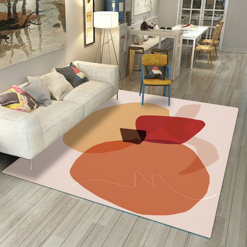 Morandi Color Parlor Rug Western Colorblock Carpet Synthetics Non-Slip Washable Indoor Rug Orange-Yellow Clearhalo 'Area Rug' 'Rug' 2216201