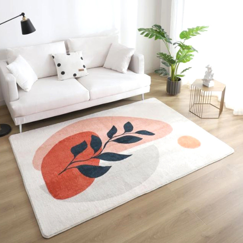 Relaxing Color Block Rug Multi Color Acrylic Area Carpet Anti-Slip Backing Stain-Resistant Indoor Rug for Bedroom Orange-Red Clearhalo 'Area Rug' 'Rug' 2216224