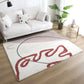 Relaxing Color Block Rug Multi Color Acrylic Area Carpet Anti-Slip Backing Stain-Resistant Indoor Rug for Bedroom White-Red Clearhalo 'Area Rug' 'Rug' 2216225