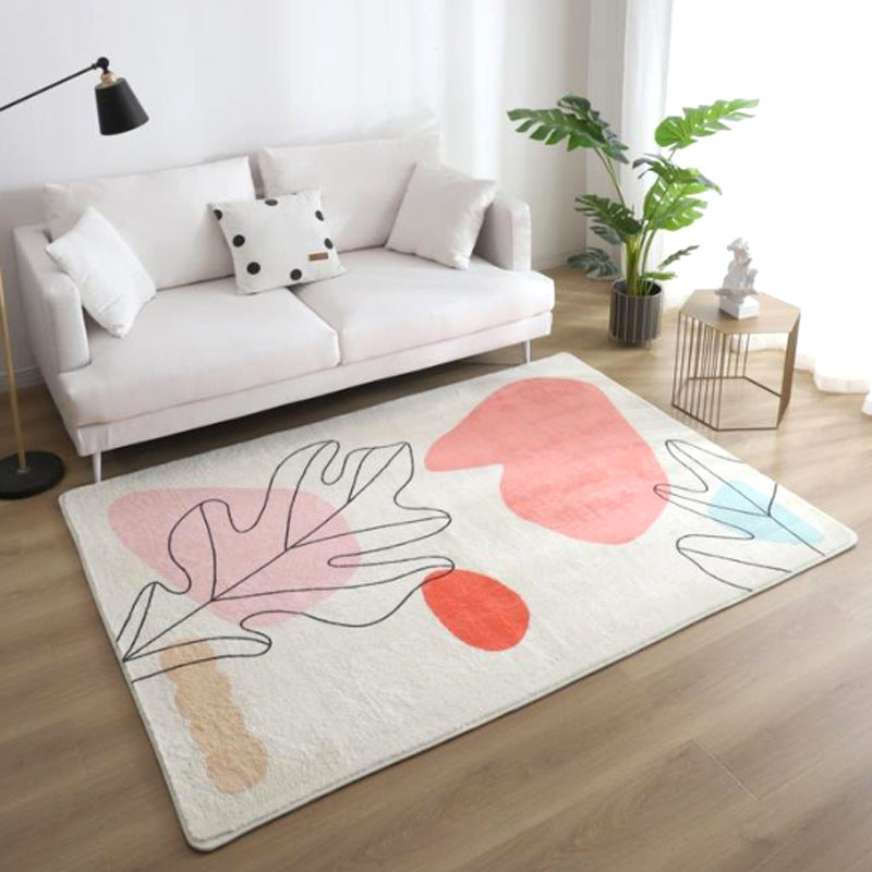 Relaxing Color Block Rug Multi Color Acrylic Area Carpet Anti-Slip Backing Stain-Resistant Indoor Rug for Bedroom Nude Pink Clearhalo 'Area Rug' 'Rug' 2216227