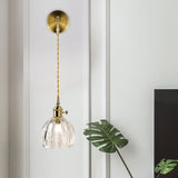 Minimalist Shaded Wall Light Single-Bulb Clear Glass Wall Lighting Fixture for Living Room Clear A Clearhalo 'Art deco wall lights' 'Cast Iron' 'Glass' 'Industrial wall lights' 'Industrial' 'Middle century wall lights' 'Modern' 'Rustic wall lights' 'Tiffany' 'Traditional wall lights' 'Wall Lamps & Sconces' 'Wall Lights' Lighting' 2216301