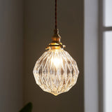 Industrial Sphere Ceiling Light Single Clear Glass Hanging Pendant Light for Living Room Clear B Clearhalo 'Ceiling Lights' 'Glass shade' 'Glass' 'Industrial Pendants' 'Industrial' 'Middle Century Pendants' 'Pendant Lights' 'Pendants' 'Tiffany' Lighting' 2216324