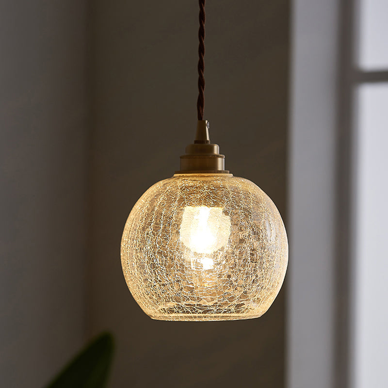 Industrial Sphere Ceiling Light Single Clear Glass Hanging Pendant Light for Living Room Clear D Clearhalo 'Ceiling Lights' 'Glass shade' 'Glass' 'Industrial Pendants' 'Industrial' 'Middle Century Pendants' 'Pendant Lights' 'Pendants' 'Tiffany' Lighting' 2216325