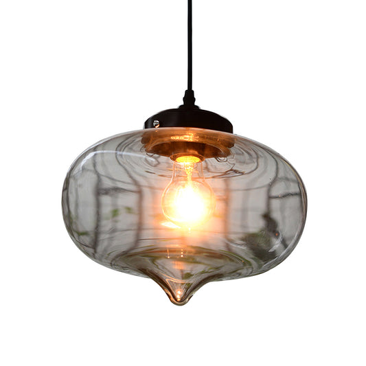 Blown Glass Shaded Hanging Light Simplicity 1 Bulb Restaurant Pendant Light Fixture Clearhalo 'Ceiling Lights' 'Lighting' 'Pendant Lights' 2216343_fa7a6516-dd69-4432-a153-8dd8c1d7a89c