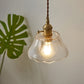 Retro Style Tapered Suspension Lighting 1��Head Clear Handblown Glass Pendant Ceiling Light Clearhalo 'Ceiling Lights' 'Glass shade' 'Glass' 'Industrial Pendants' 'Industrial' 'Middle Century Pendants' 'Pendant Lights' 'Pendants' 'Tiffany' Lighting' 2216504