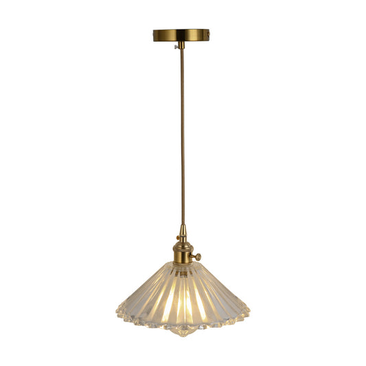 Simplicity Shaded Hanging Light 1 Bulb Clear Textured Glass Pendant Lighting Fixture Clearhalo 'Ceiling Lights' 'Lighting' 'Pendant Lights' 2216524_5e038a7b-c891-4908-ba80-ca352dd5d5c3