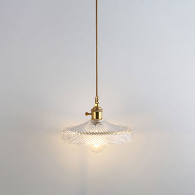 Simplicity Shaded Hanging Light 1 Bulb Clear Textured Glass Pendant Lighting Fixture Clear P Clearhalo 'Ceiling Lights' 'Lighting' 'Pendant Lights' 2216543_3df2240c-0fe2-41cb-8c2c-39df24d275a6