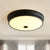 Classic Shaded LED Flush Mount Lighting Opal Glass Flush Mount Fixture in Black for Corridor Black A Clearhalo 'Ceiling Lights' 'Close To Ceiling Lights' 'Close to ceiling' 'Flush mount' Lighting' 2216779