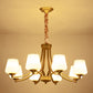 Vintage Bud Shade Chandelier Pendant Light Cream Glass Hanging Light for Living Room Clearhalo 'Ceiling Lights' 'Chandeliers' Lighting' options 2217053