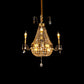 Candelabra Hanging Light Contemporary Metal 2/6/8 Lights Gold Chandelier Light with Crystal Strand, 27"/31" Wide Clearhalo 'Ceiling Lights' 'Chandeliers' Lighting' options 221713
