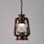1 Bulb Hanging Light Simplicity Lantern Metallic Kerosene Lighting for Restaurant Copper 7" A Clearhalo 'Art Deco Pendants' 'Black' 'Cast Iron' 'Ceiling Lights' 'Ceramic' 'Crystal' 'Industrial' 'Metal' 'Pendant Lights' 'Rustic Pendants' 'Tiffany' Lighting' 2217172