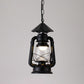 1 Bulb Hanging Light Simplicity Lantern Metallic Kerosene Lighting for Restaurant Black 7" C Clearhalo 'Ceiling Lights' 'Industrial Pendants' 'Industrial' 'Middle Century Pendants' 'Pendant Lights' 'Pendants' 'Tiffany' Lighting' 2217188_a731d0bd-3657-4b67-baa7-50b1ddd8d921
