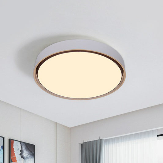 Nordic Style Circle Flush Ceiling Light Aluminum Bedroom LED Flush Mount Lighting Fixture Coffee Clearhalo 'Ceiling Lights' 'Close To Ceiling Lights' 'Close to ceiling' 'Flush mount' Lighting' 2217314